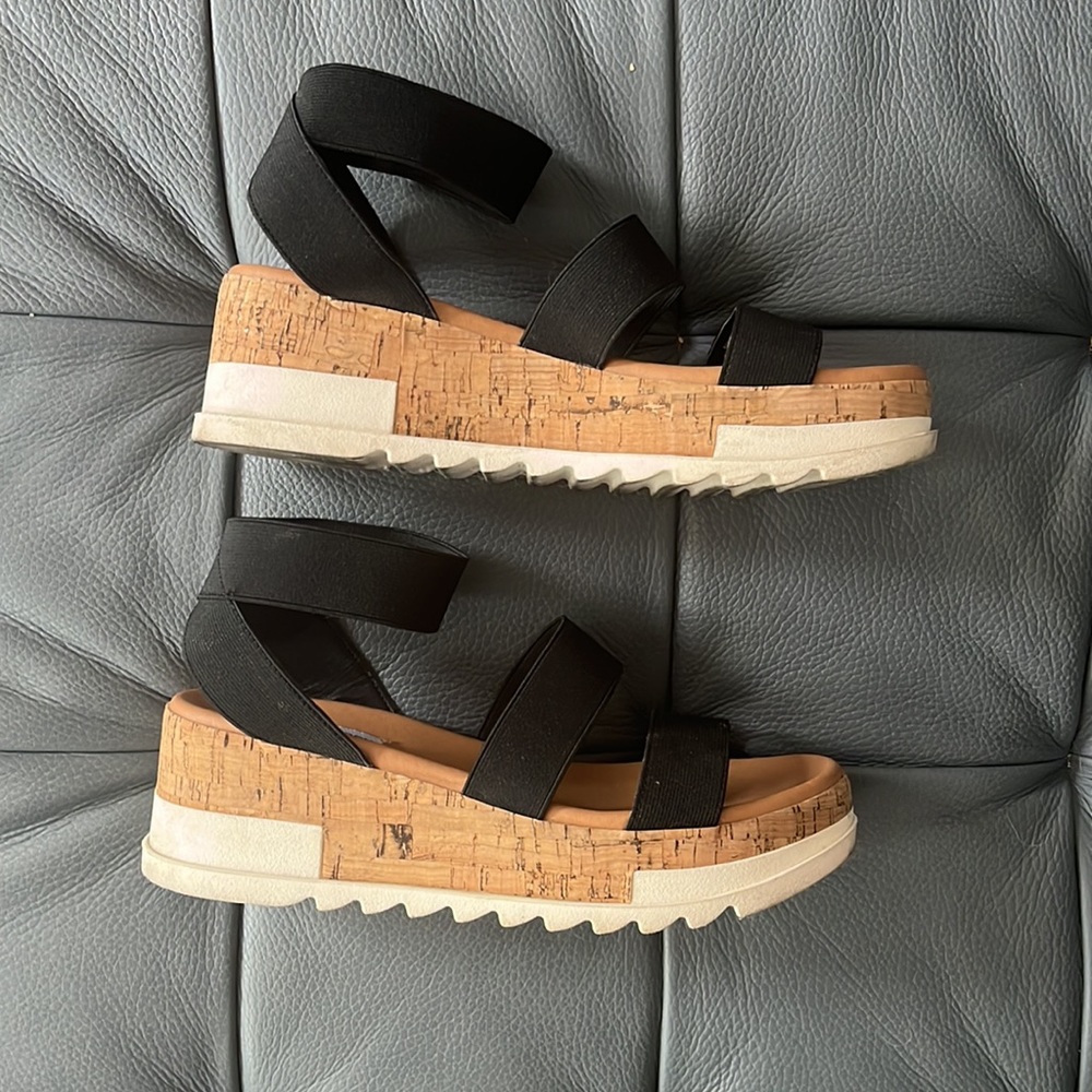 Steve Madden Bandi Elastic Platform Sandals Size 8.5 - Picture 2 of 4